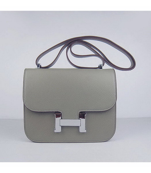 Hermes Constance Bag Silver Lock Khaki Togo Leather Bag