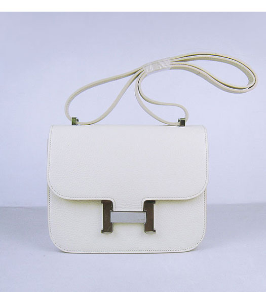 Hermes Constance Bag Silver Lock Offwhite Togo Leather