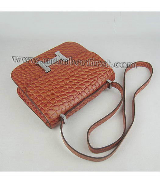 Hermes Constance Bag Silver Lock Orange Stone Veins Leather-4
