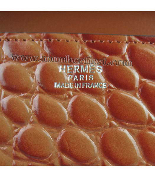 Hermes Constance Bag Silver Lock Orange Stone Veins Leather-6