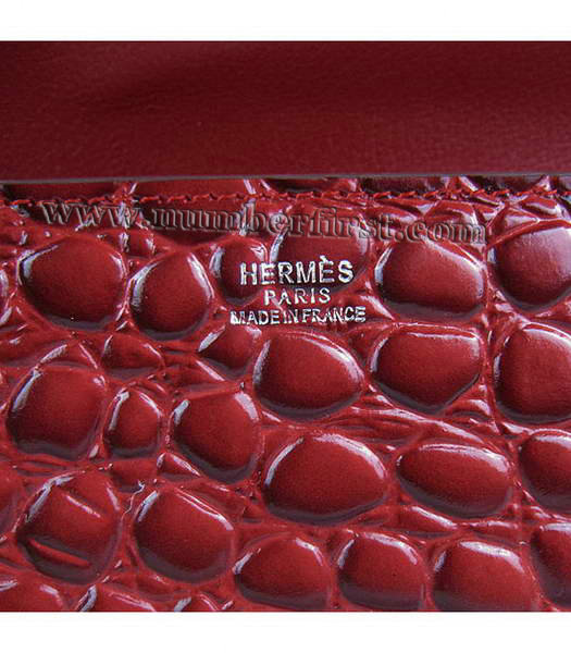 Hermes Constance Bag Silver Lock Red Stone Veins Leather-6