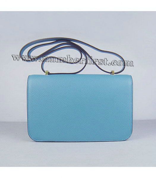 Hermes Constance Gold Lock Light Blue Togo Leather Bag-2
