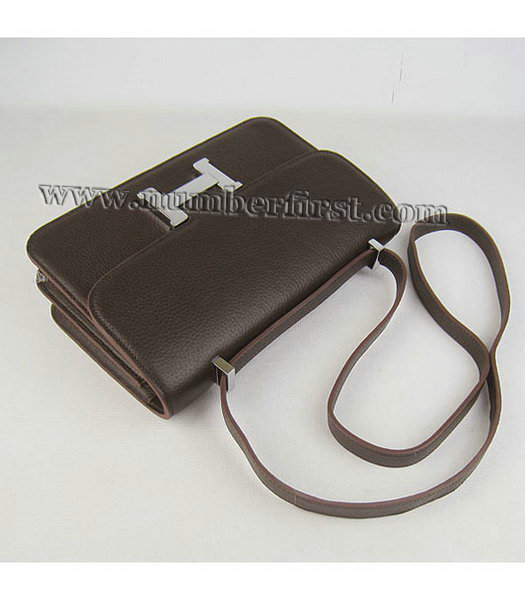 Hermes Constance Silver Lock Brown Togo Leather Bag-4