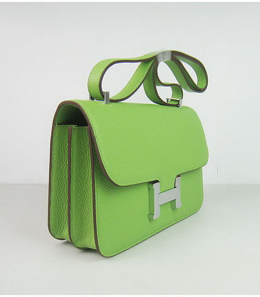 Hermes Constance Silver Lock Green Togo Leather Bag-1