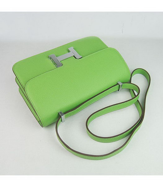 Hermes Constance Silver Lock Green Togo Leather Bag-4