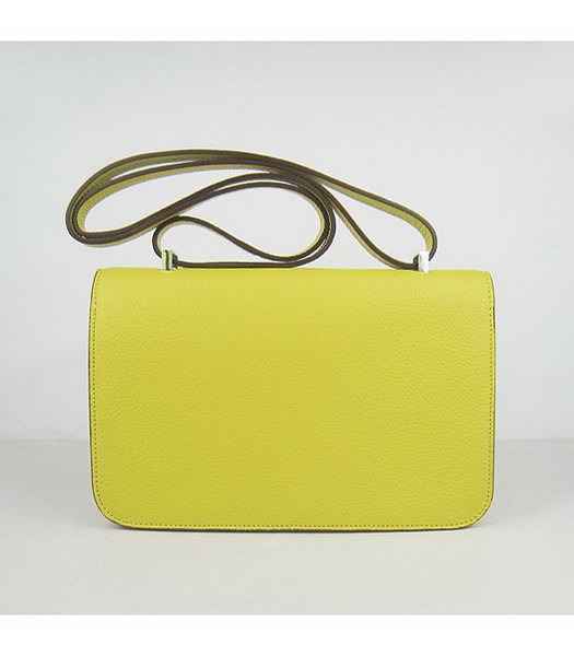 Hermes Constance Silver Lock Lemon Yellow Togo Leather Bag-2