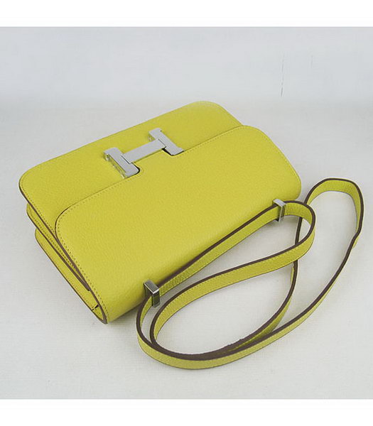 Hermes Constance Silver Lock Lemon Yellow Togo Leather Bag-4