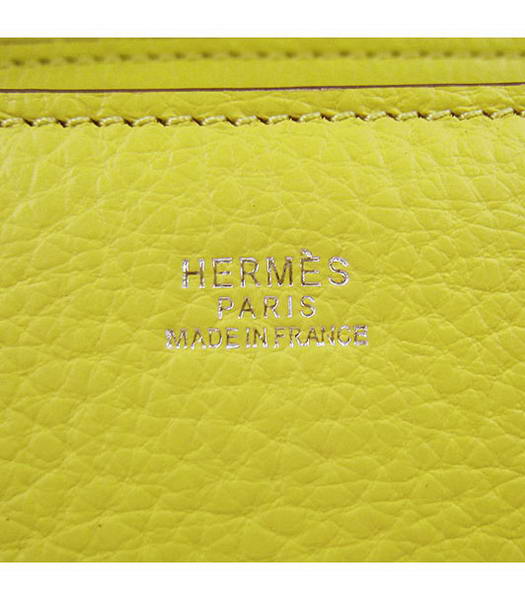 Hermes Constance Silver Lock Lemon Yellow Togo Leather Bag-7