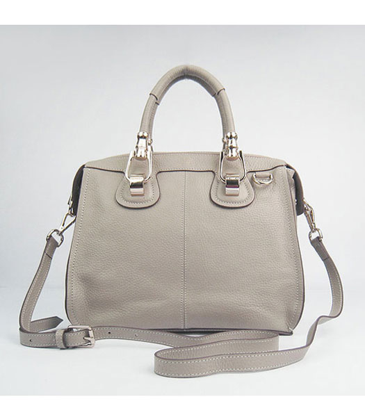 Hermes Double-duty Togo Leather Small Bag Grey