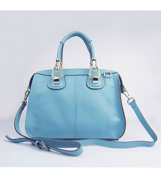 Hermes Double-duty Togo Leather Small Bag Light Blue
