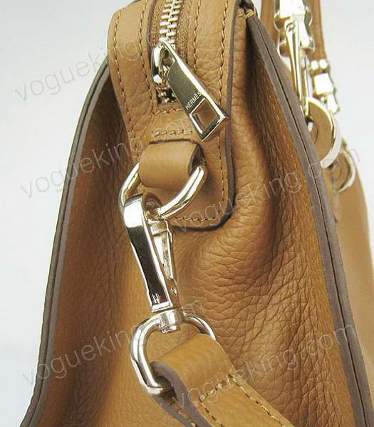 Hermes Double-duty Togo Leather Small Bag Light Coffee-6