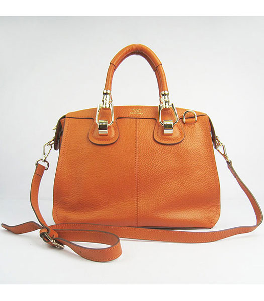 Hermes Double-duty Togo Leather Small Bag Orange