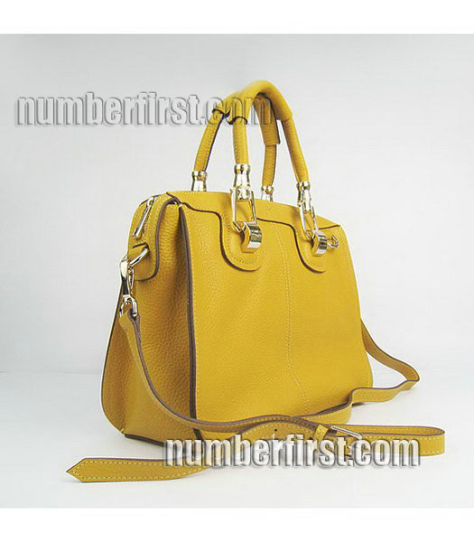 Hermes Double-duty Togo Leather Small Bag Yellow-1
