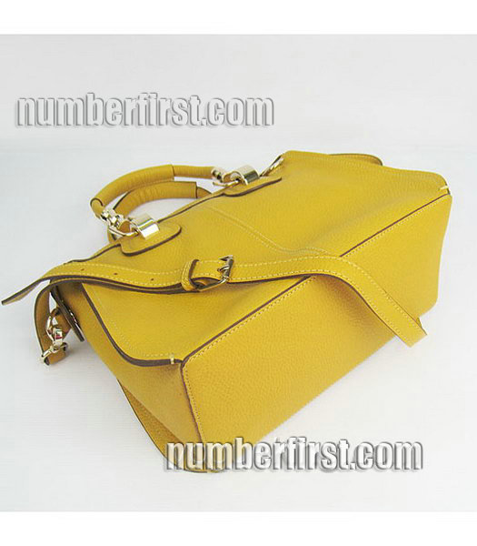 Hermes Double-duty Togo Leather Small Bag Yellow-3