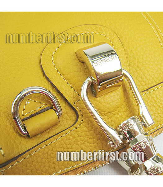 Hermes Double-duty Togo Leather Small Bag Yellow-5