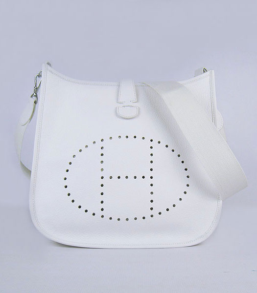 Hermes Evelyne Messenger Bag in White
