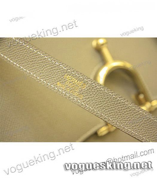 Hermes Grey Palm Print Leather Mini Top Handle Bag-3