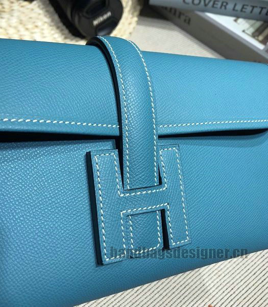 Hermes Jige Elan 29 Denim Blue Imported Epsom Calfskin Clutch-4
