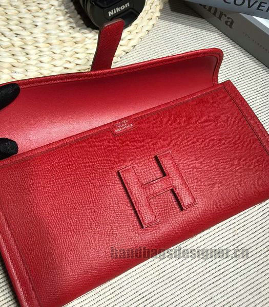 Hermes Jige Elan 29 Red Imported Epsom Calfskin Clutch-4