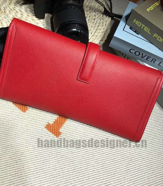 Hermes Jige Elan 29 Red Imported Epsom Calfskin Clutch-5