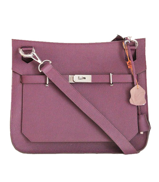 Hermes Jypsiere 34cm Messenger Bag in Purple Bovine Jugular Veins