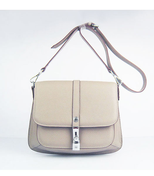 Hermes Jypsiere Togo Leather Small Messenger Bag in Grey