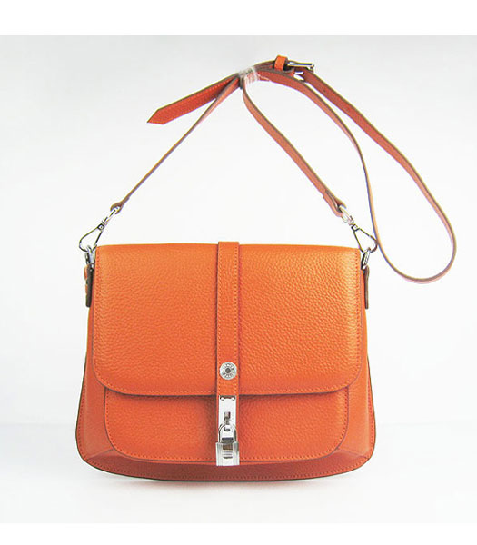 Hermes Jypsiere Togo Leather Small Messenger Bag in Orange