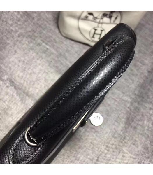 Hermes Kelly 20cm Black Original Leather Mini Tote Bag Silver Hardware-2