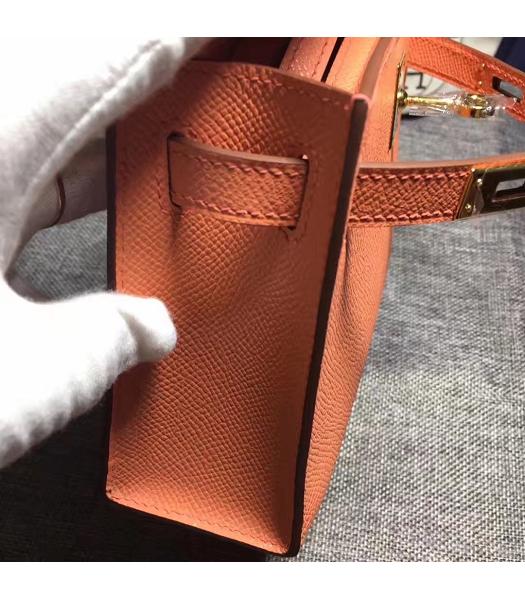 Hermes Kelly 20cm Orange Original Leather Mini Tote Bag Golden Hardware-1