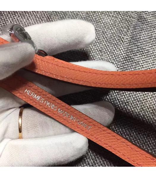 Hermes Kelly 20cm Orange Original Leather Mini Tote Bag Silver Hardware-2