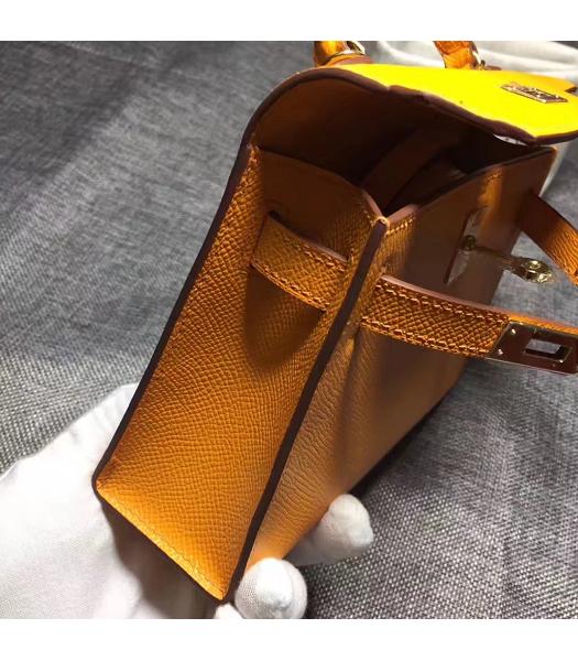Hermes Kelly 20cm Yellow Original Leather Mini Tote Bag Golden Hardware-2