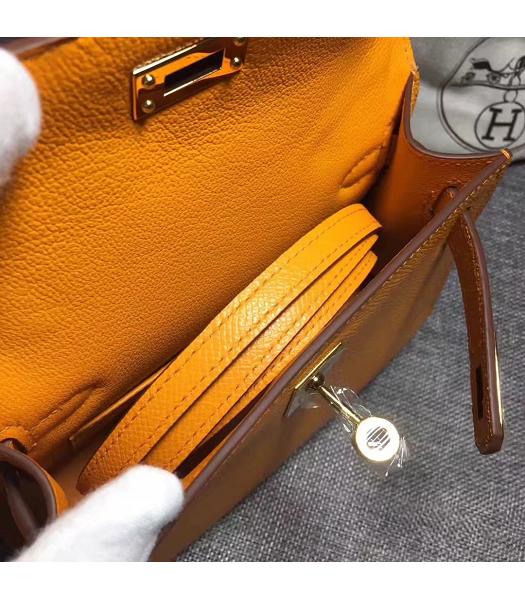 Hermes Kelly 20cm Yellow Original Leather Mini Tote Bag Golden Hardware-6