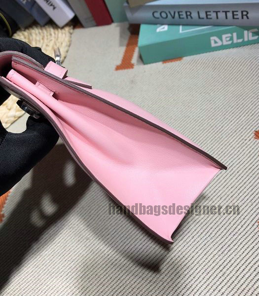 Hermes Kelly 22cm DanSe Pink Imported Swift Leather Silver Metal Handbag-1