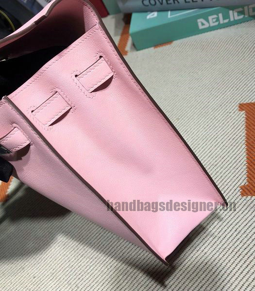 Hermes Kelly 22cm DanSe Pink Imported Swift Leather Silver Metal Handbag-6