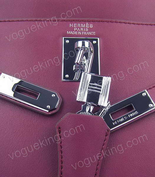 Hermes Kelly 32cm Jujube Plain Veins Bag with Silver Metal-6