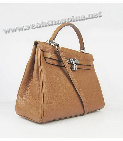 Hermes Kelly 32cm Light Coffee Togo Leather Silver Metal-1