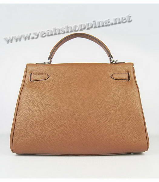 Hermes Kelly 32cm Light Coffee Togo Leather Silver Metal-2