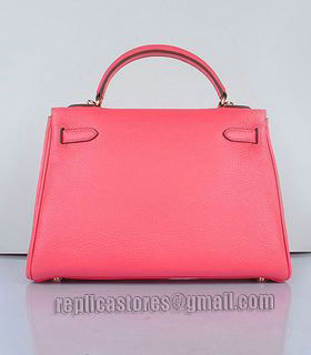 Hermes Kelly 32cm Lipstick Pink Togo Leather Bag with Golden Metal-2