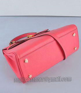 Hermes Kelly 32cm Lipstick Pink Togo Leather Bag with Golden Metal-3