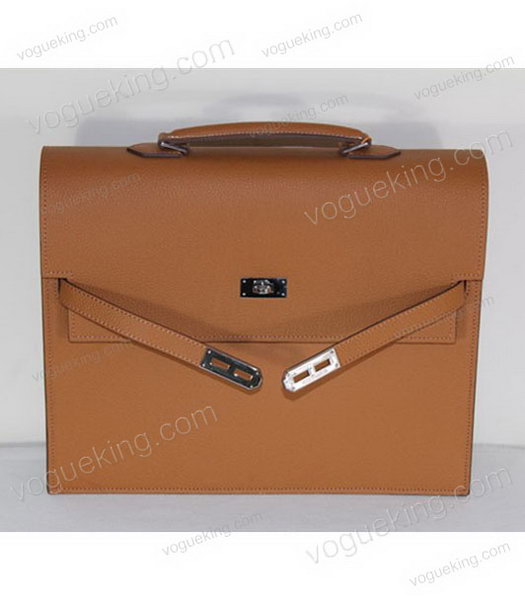 Hermes Kelly 34cm Bag in Light Coffee Leather-5