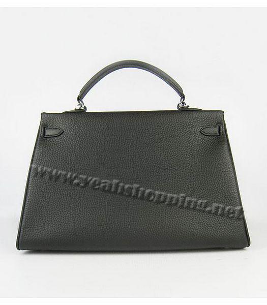 Hermes Kelly 35cm Black Togo Leather Bag Silver Metal-2