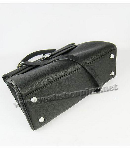 Hermes Kelly 35cm Black Togo Leather Bag Silver Metal-3