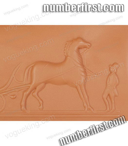 Hermes Kelly 35cm Horse-drawn Carriage Light Coffee Plain Veins Bag Silver Metal-6