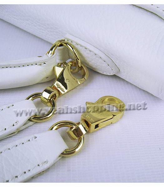 Hermes Kelly 35cm White Togo Leather Bag Golden Metal-7