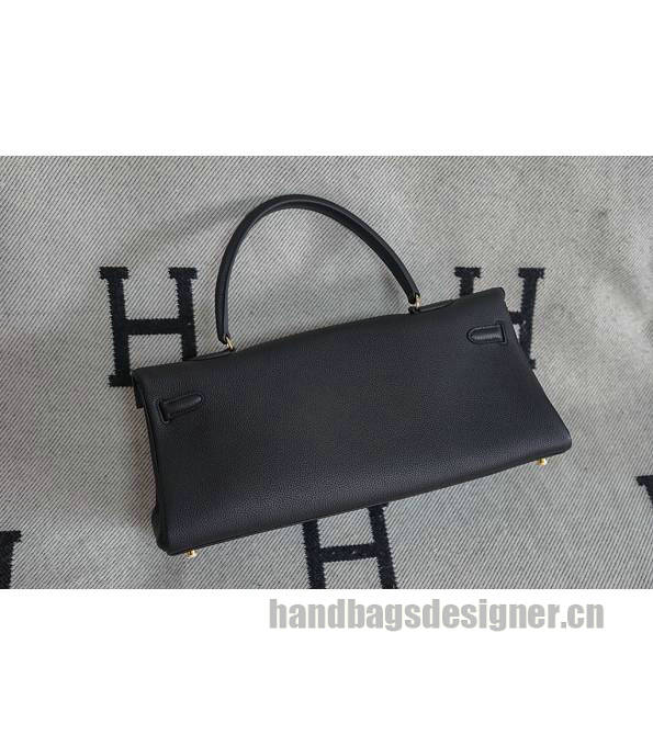 Hermes Kelly 42cm Bag Black Original Swift Leather Golden Metal-2