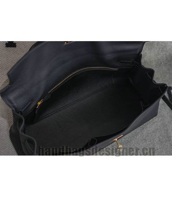 Hermes Kelly 42cm Bag Black Original Swift Leather Golden Metal-5