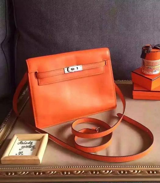 Hermes Kelly Original Swift Leather Shoulder Bag Orange