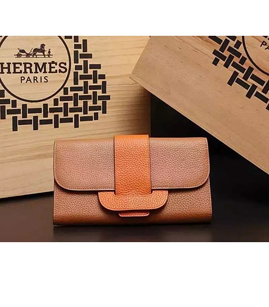 Hermes Latest Design Leather Fashion Clutch Earth Yellow