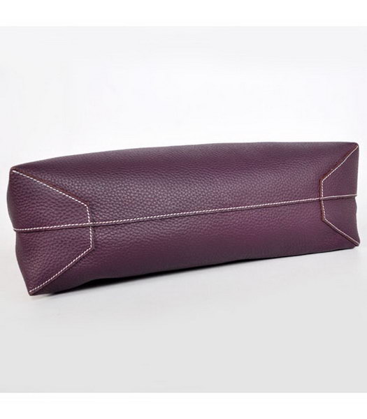 Hermes Medium Shopping Two-sided Bag PurpleFuchsia Togo Leather-4