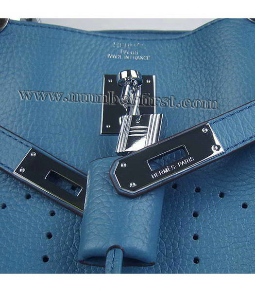 Hermes Mini So Kelly Bag Medium Blue Togo Leather-5